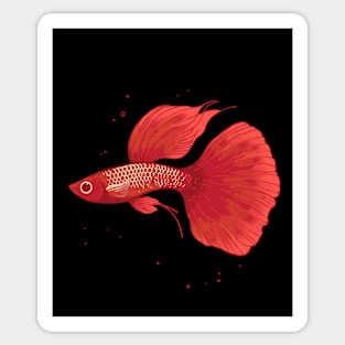 Red Moscow Guppy Sticker